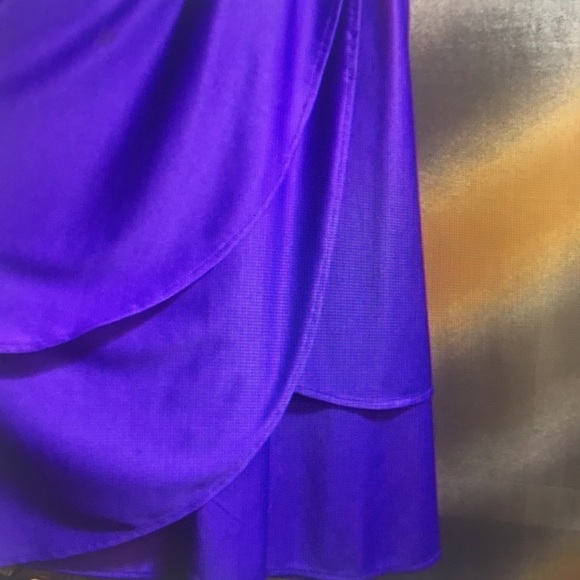 Vintage 70S stretch wrap eggplant disco dress 126 38 chest - Picture 2 of 5